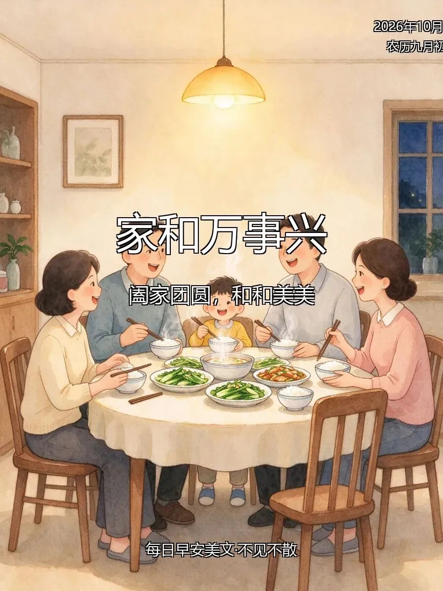 农历九月初二 · 周日团圆,愿你阖家围坐、和和美美、福气盈门-第1张图片-四季读书网 农历九月初二 · 周日团圆,愿你阖家围坐、和和美美、福气盈门-第1张图片-四季读书网