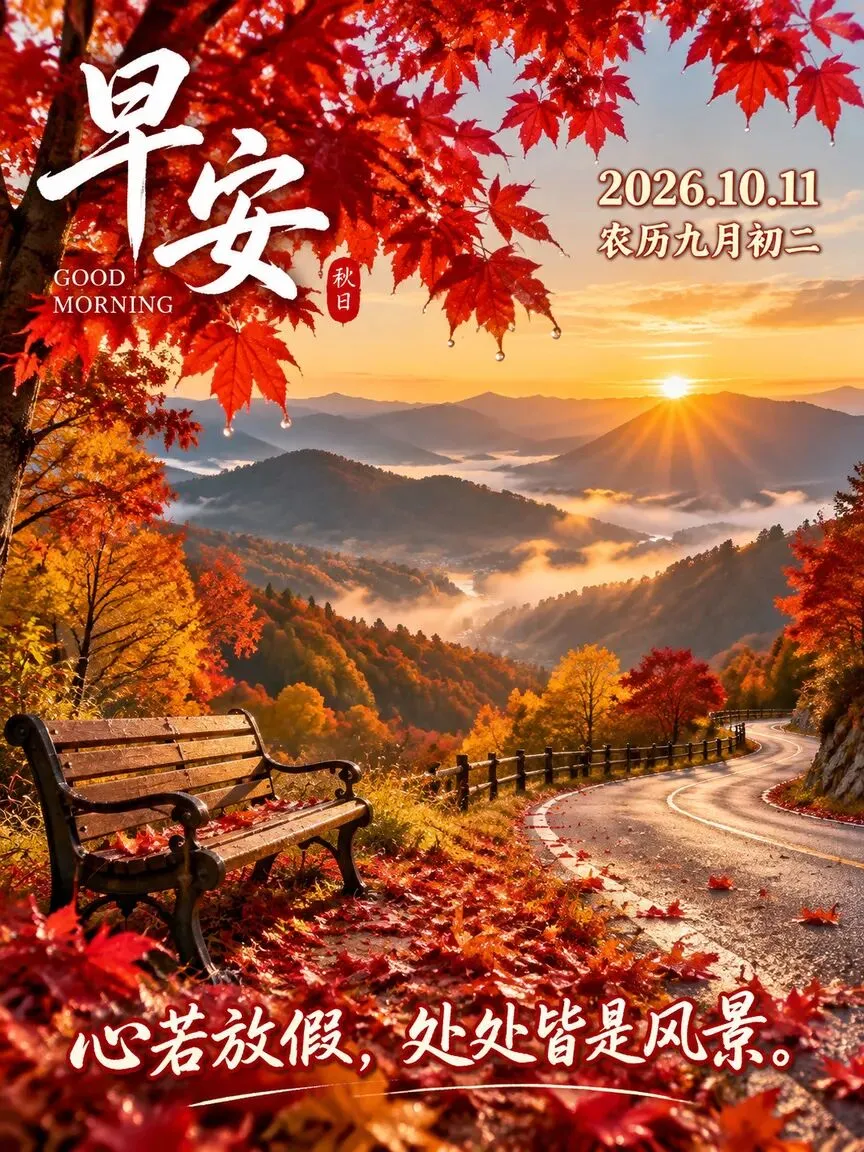 诗词丨九月初二,层林尽染,愿你所念皆安,所行皆暖,收获满满一程欢喜-第3张图片-四季读书网