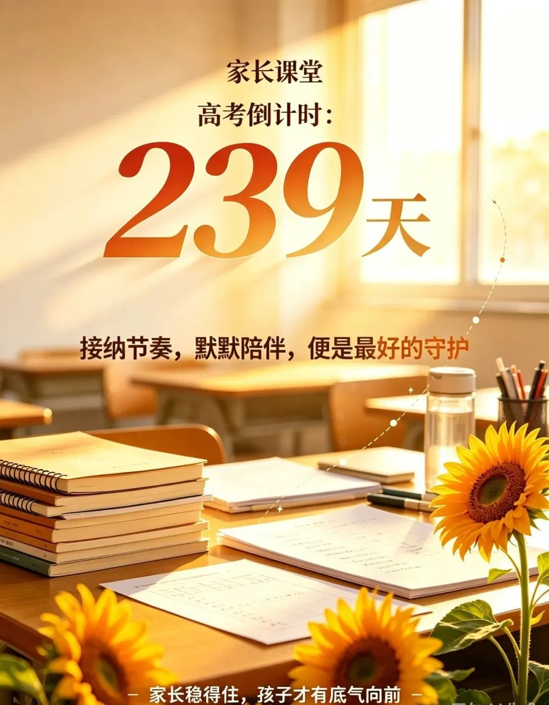 【家长课堂】高考倒计时239 天:接纳节奏,默默陪伴,便是最好的守护-第1张图片-四季读书网 【家长课堂】高考倒计时239 天:接纳节奏,默默陪伴,便是最好的守护-第1张图片-四季读书网