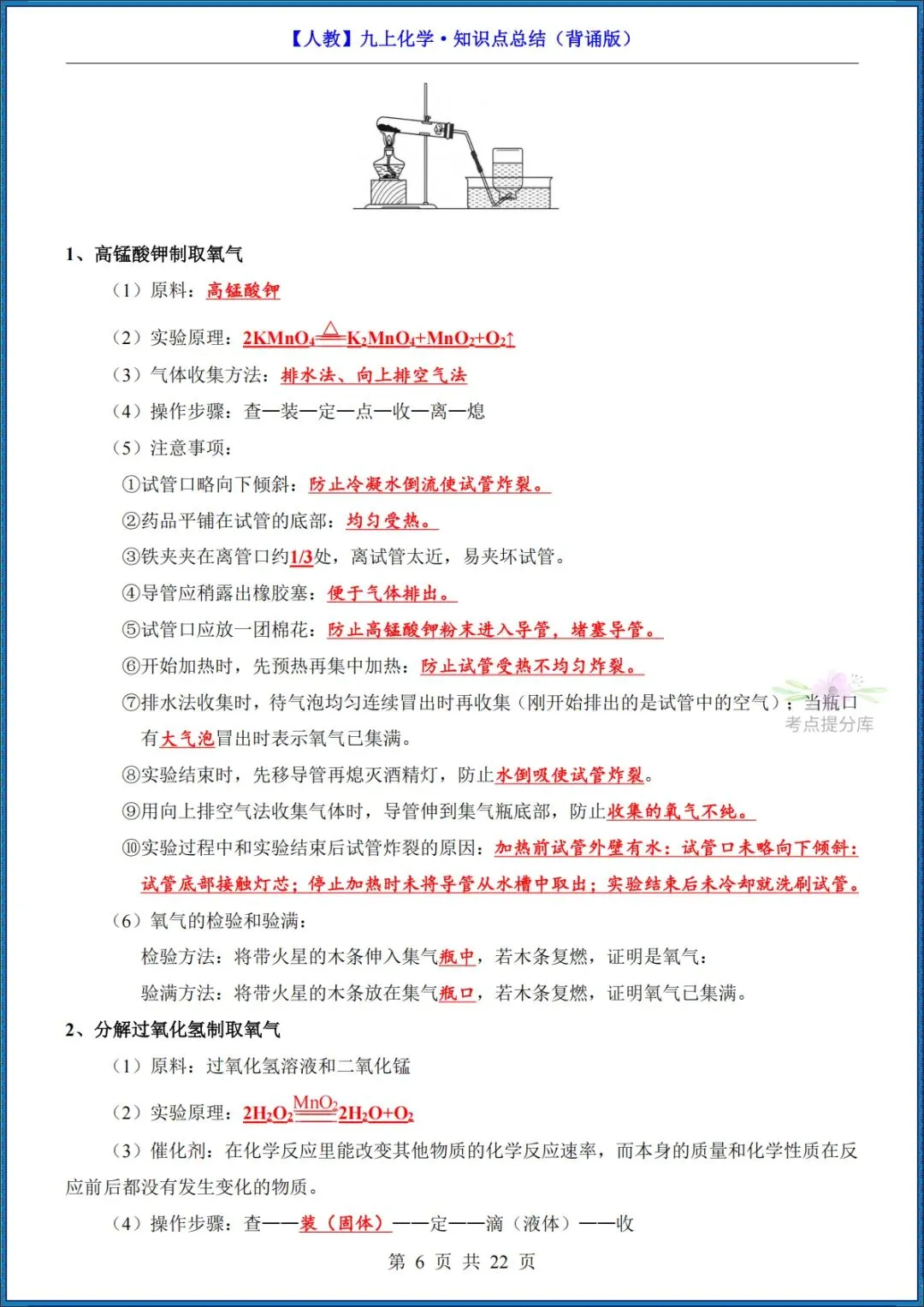 26秋初三 九年级上册化学《知识点总结》背诵+默写 共44页 可打印-第6张图片-四季读书网 26秋初三 九年级上册化学《知识点总结》背诵+默写 共44页 可打印-第6张图片-四季读书网