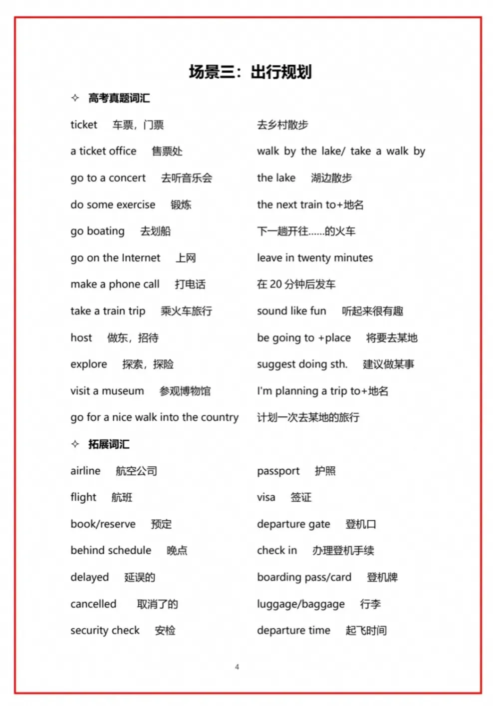 高考听力21场景单词汇(22页,POF版)-第4张图片-四季读书网