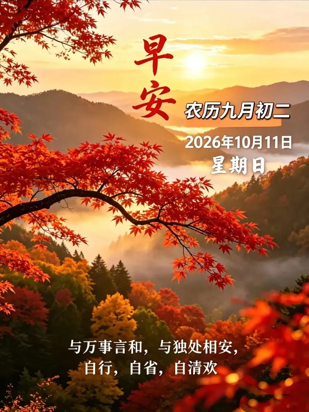 农历九月初二!秋高气爽,愿你身体安康,阖家和睦,事事顺心,日日欢喜.-第2张图片-四季读书网
