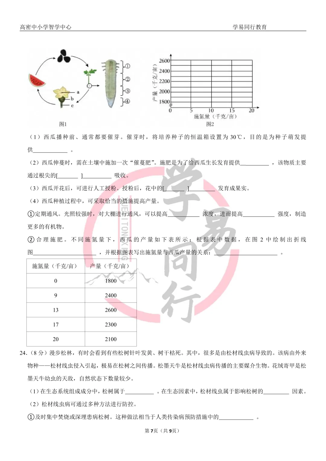 山东省2026年中考生物真题及分析(潍坊地区)-第7张图片-四季读书网