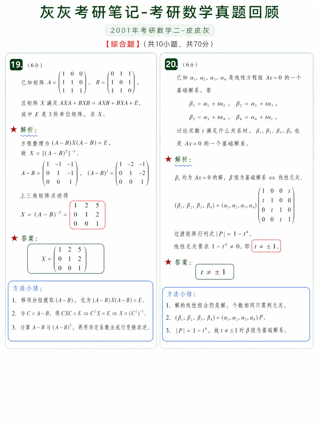 【2001年】考研数学二真题方法论-第9张图片-四季读书网 【2001年】考研数学二真题方法论-第9张图片-四季读书网