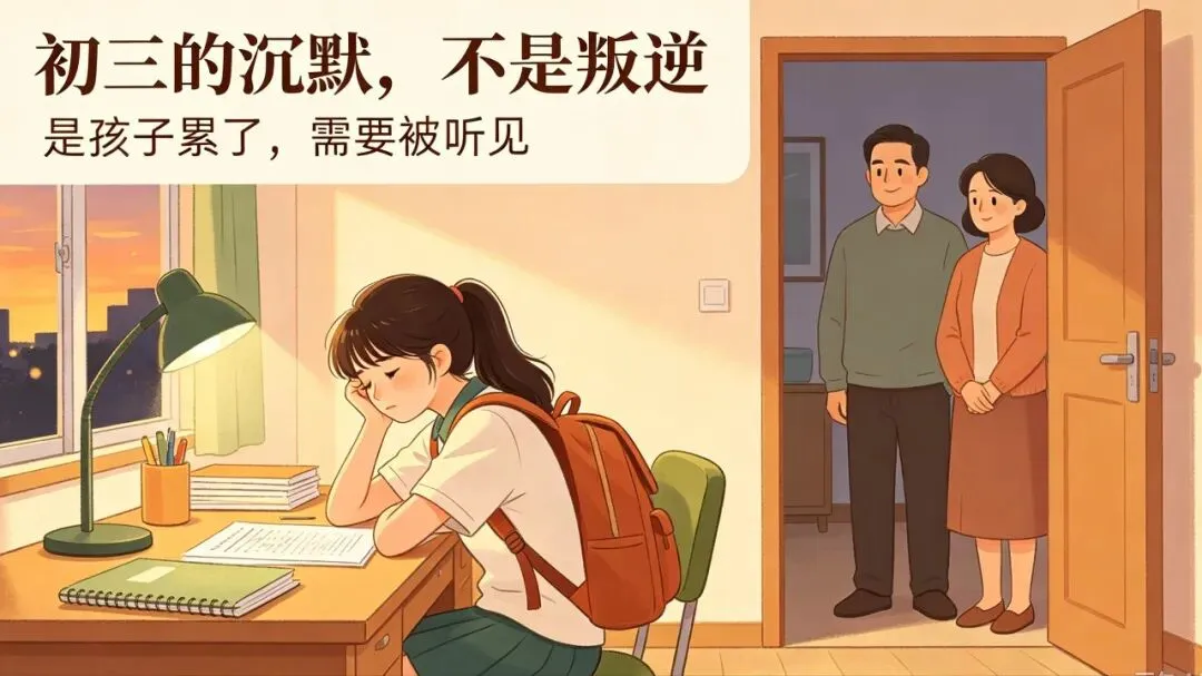 初三孩子突然沉默、爱关门?不是叛逆,是家长听不懂他的委屈-第1张图片-四季读书网