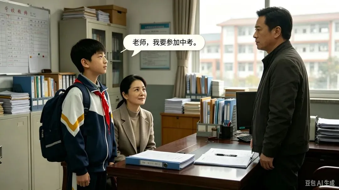 往事如烟(四) 儿子争取参加中考的路程-第3张图片-四季读书网