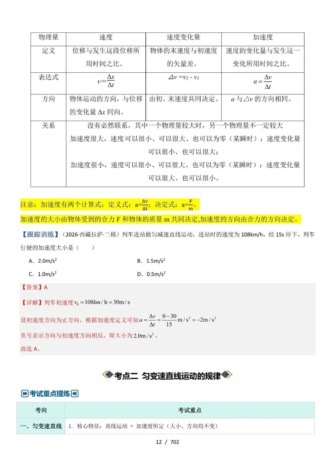 2027版高考物理知识清单(702页)-第12张图片-四季读书网 2027版高考物理知识清单(702页)-第12张图片-四季读书网