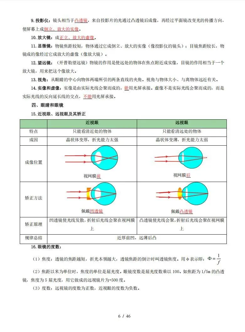 别盲目刷题!中考物理全套知识点一次性归纳好-第6张图片-四季读书网