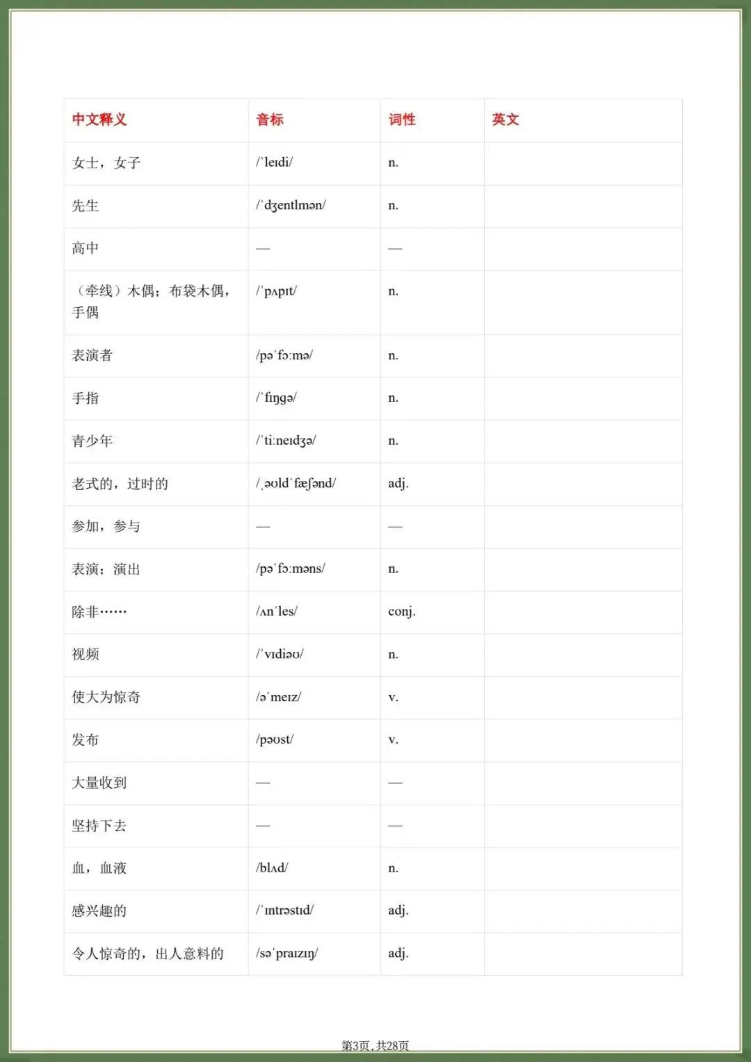 最新版.初三英语|26秋新外研版九年级上册英语.单词背诵表(默写英文+默写中文)单词音频,电子版可下载打印-第3张图片-四季读书网 最新版.初三英语|26秋新外研版九年级上册英语.单词背诵表(默写英文+默写中文)单词音频,电子版可下载打印-第3张图片-四季读书网