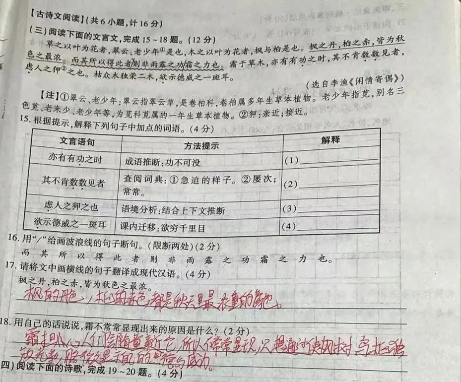 女儿初一月考小古文带来的思考:阅读的底层能力,不分古文与现代文-第1张图片-四季读书网