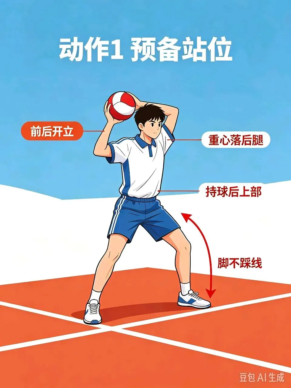 体育中考|原地双手前掷实心球提分宝典-第2张图片-四季读书网