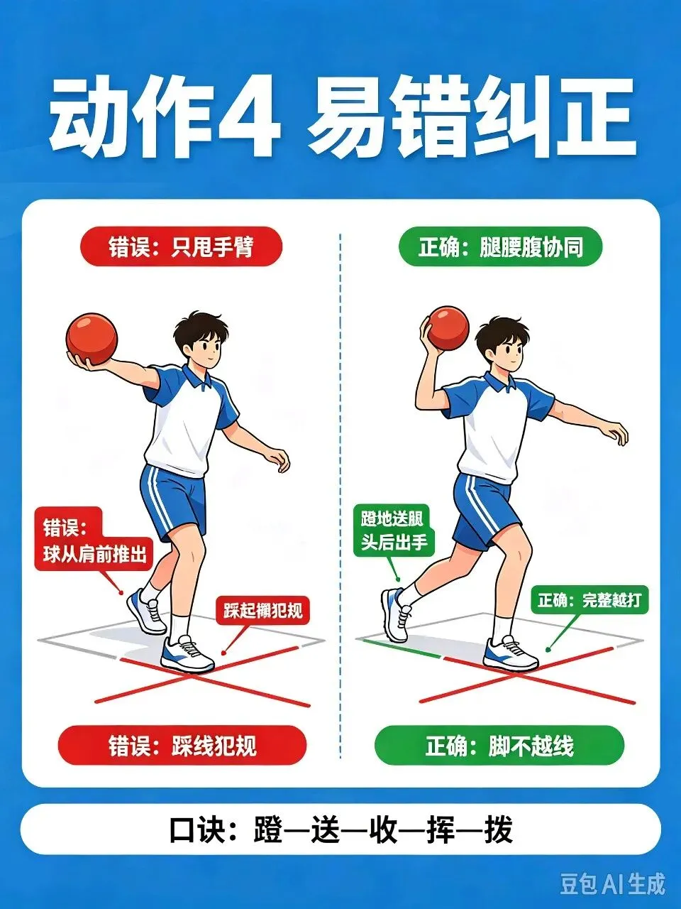 体育中考|原地双手前掷实心球提分宝典-第5张图片-四季读书网