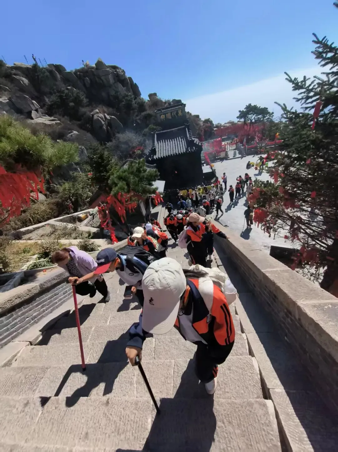 登泰山之巅,立鸿鹄之志|济南西藏中学初二学子泰山研学行-第4张图片-四季读书网