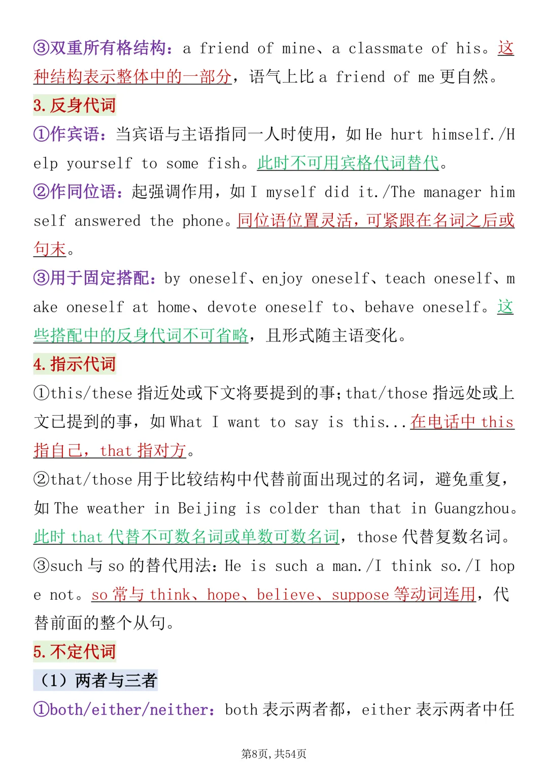 高考英语一轮复习全套笔记打印版,很全很详细!-第8张图片-四季读书网