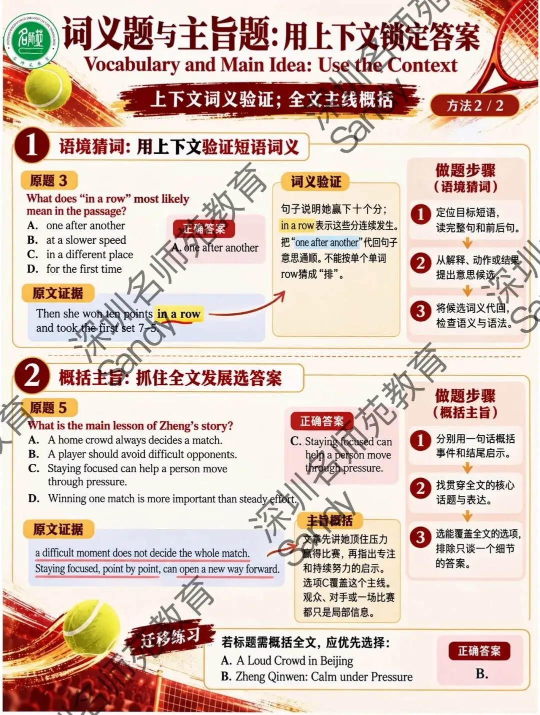 中考时文|郑钦文首夺中网冠军!一篇八年级进阶阅读,顺便吃透 4 大题型解法-第7张图片-四季读书网 中考时文|郑钦文首夺中网冠军!一篇八年级进阶阅读,顺便吃透 4 大题型解法-第7张图片-四季读书网