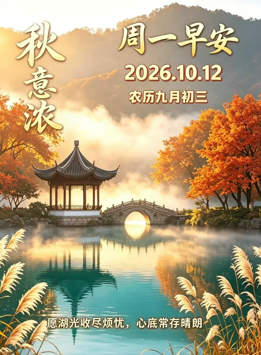 诗词丨九月初三,金秋送福,祝你福运绵长,平安喜乐,万事皆称心,生活幸福美满-第4张图片-四季读书网