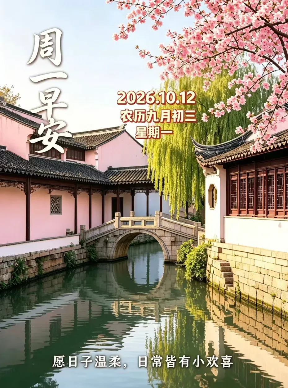 诗词丨九月初三,金秋送福,祝你福运绵长,平安喜乐,万事皆称心,生活幸福美满-第5张图片-四季读书网