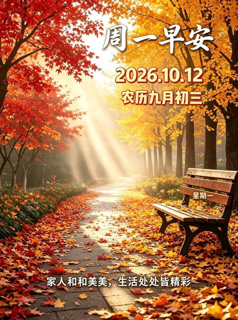 诗词丨九月初三,金秋送福,祝你福运绵长,平安喜乐,万事皆称心,生活幸福美满-第6张图片-四季读书网