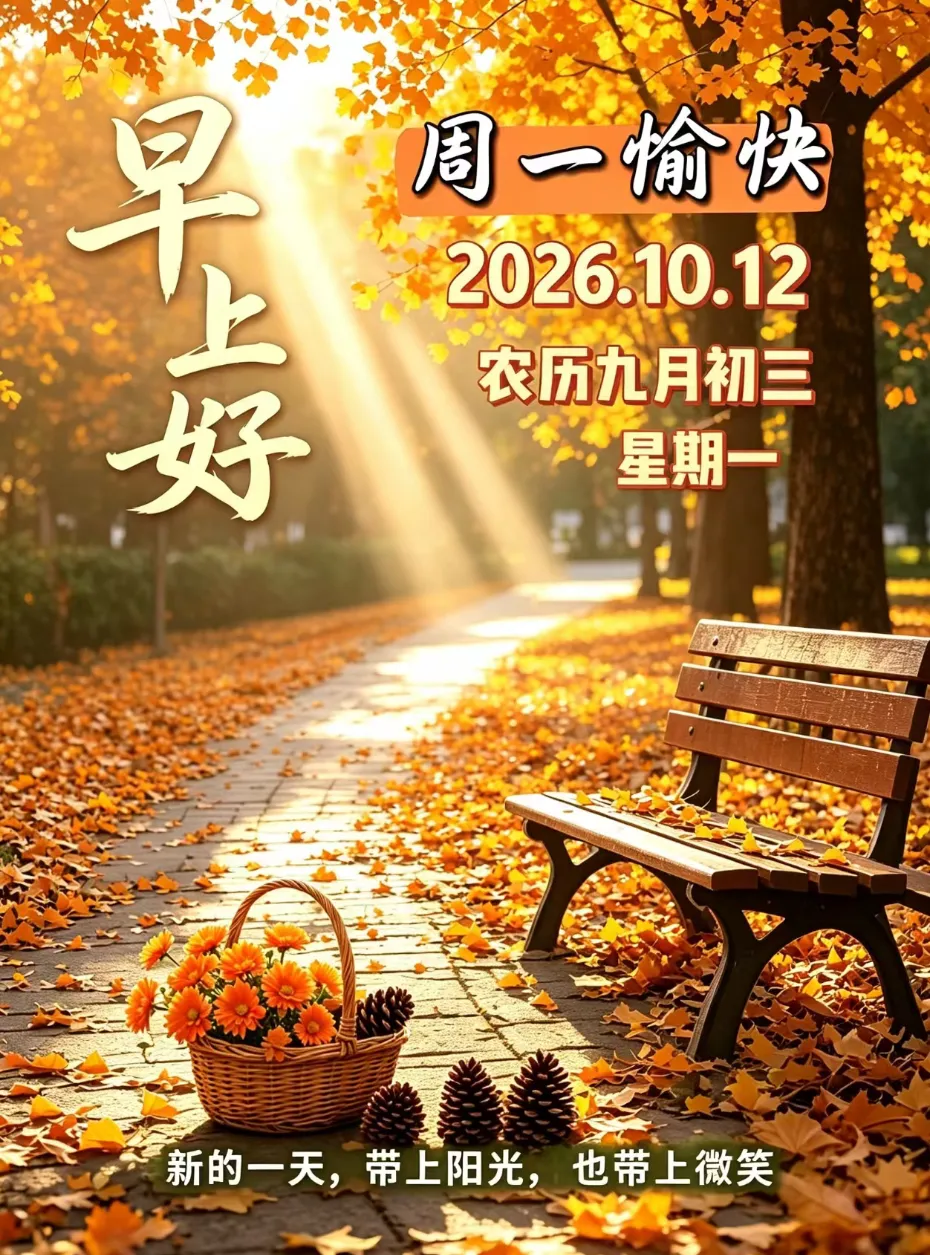 诗词丨九月初三,金秋送福,祝你福运绵长,平安喜乐,万事皆称心,生活幸福美满-第8张图片-四季读书网