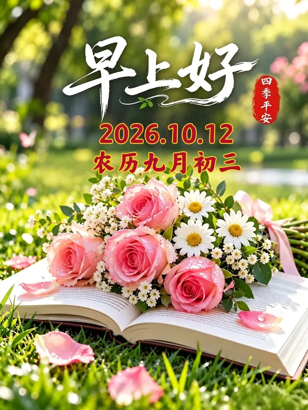 九月初三,新周愉快,愿您深秋安好,风清气爽,生活和和美美,所有美好都如期而至,早安-第1张图片-四季读书网