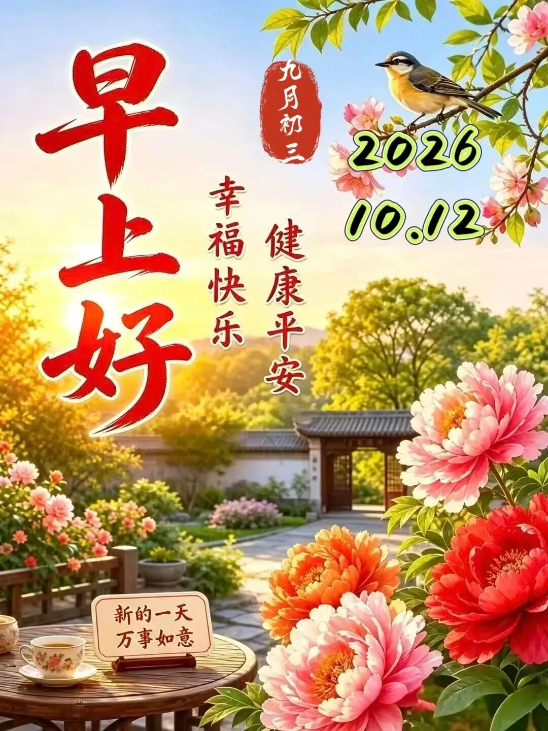 九月初三,新周愉快,愿您深秋安好,风清气爽,生活和和美美,所有美好都如期而至,早安-第5张图片-四季读书网