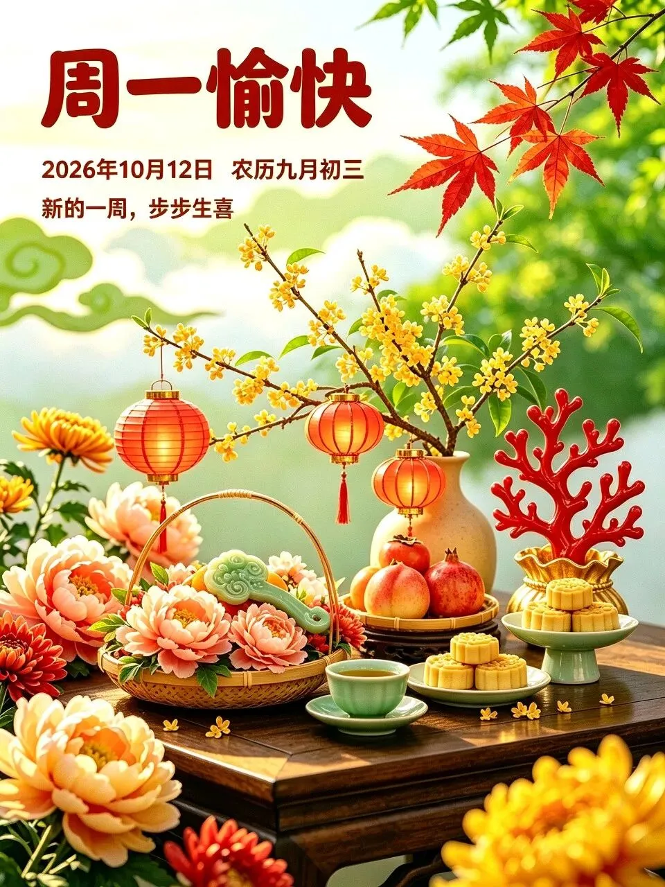 农历九月初三,秋纳吉光,愿你三喜临门,两全和顺,久伴安康,岁岁得福-第5张图片-四季读书网