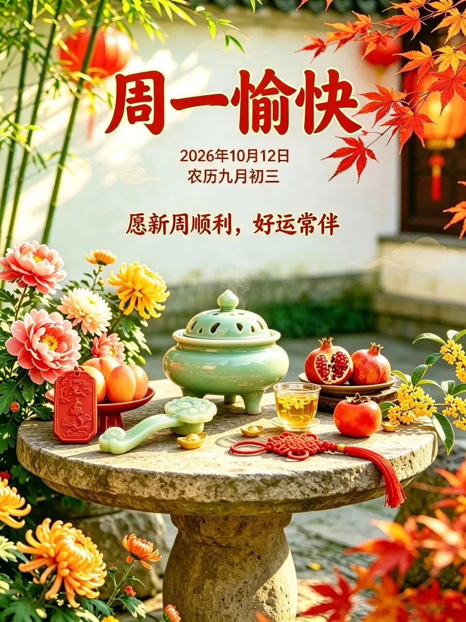 农历九月初三,秋纳吉光,愿你三喜临门,两全和顺,久伴安康,岁岁得福-第6张图片-四季读书网
