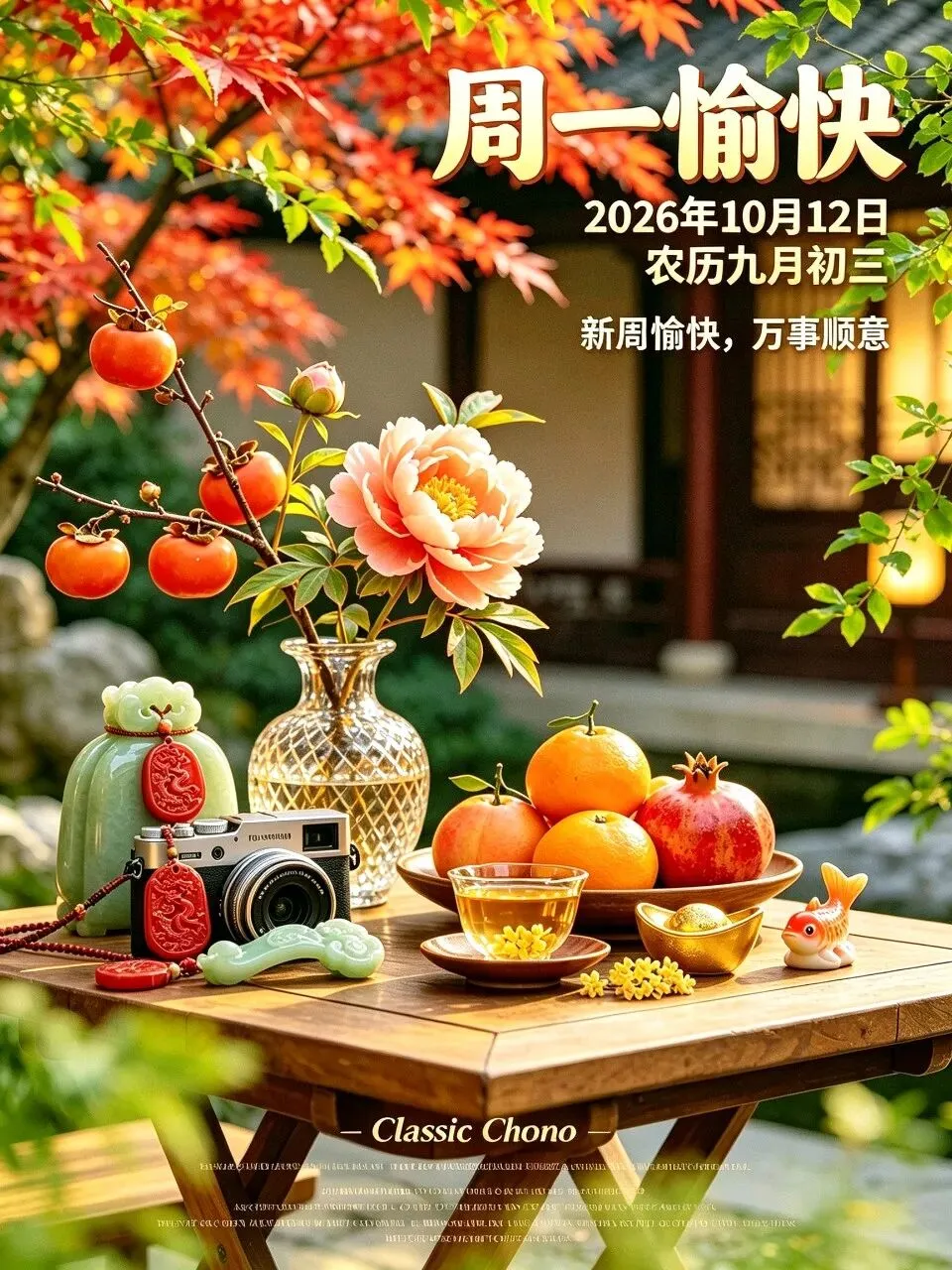 农历九月初三,秋纳吉光,愿你三喜临门,两全和顺,久伴安康,岁岁得福-第9张图片-四季读书网