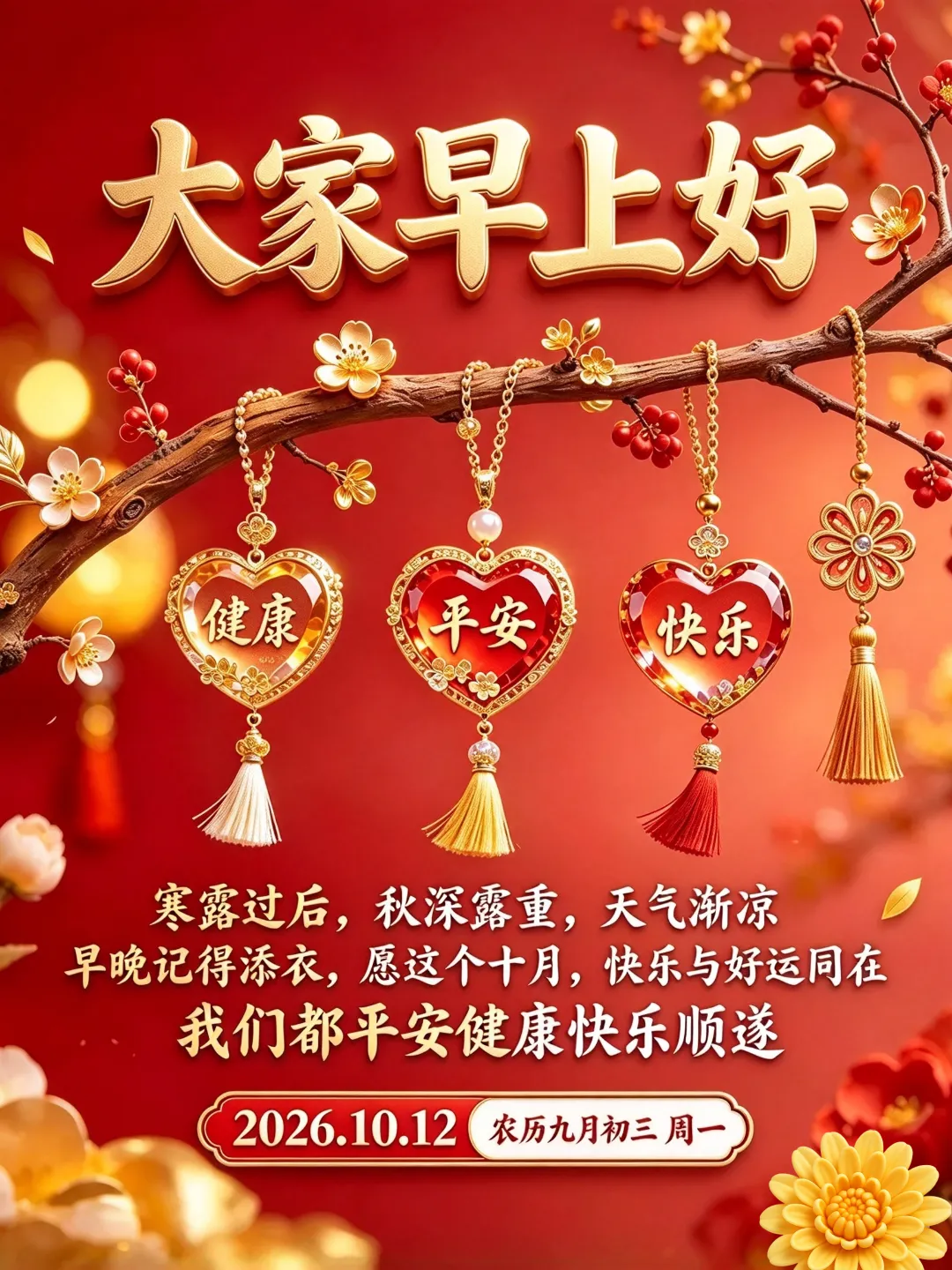 2026年10月12日农历九月初三周一早安,精彩创意祝福语、最新美图精选;愿美好和幸福永远属于您-第4张图片-四季读书网 2026年10月12日农历九月初三周一早安,精彩创意祝福语、最新美图精选;愿美好和幸福永远属于您-第4张图片-四季读书网