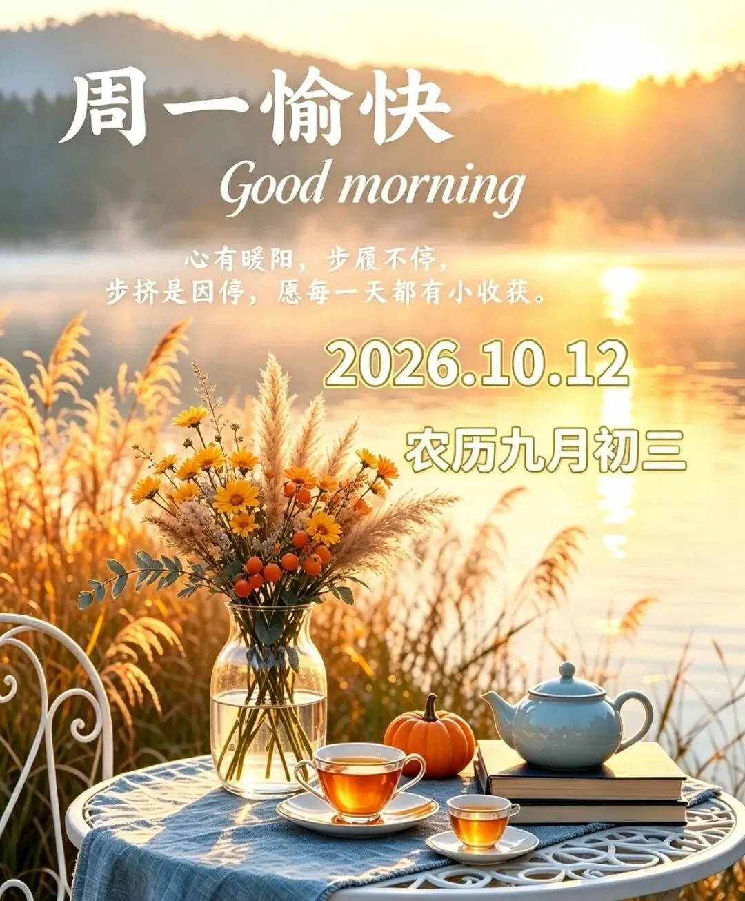 农历九月初三日丨诗词,月弯露白,愿你心情舒畅,万事顺心,家人和睦,三餐烟火暖,时时皆幸福-第2张图片-四季读书网