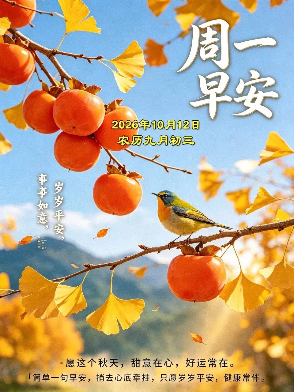 农历九月初三 | 寒露深秋意渐浓,愿你三阳开泰,身心俱暖,事事皆如意-第5张图片-四季读书网