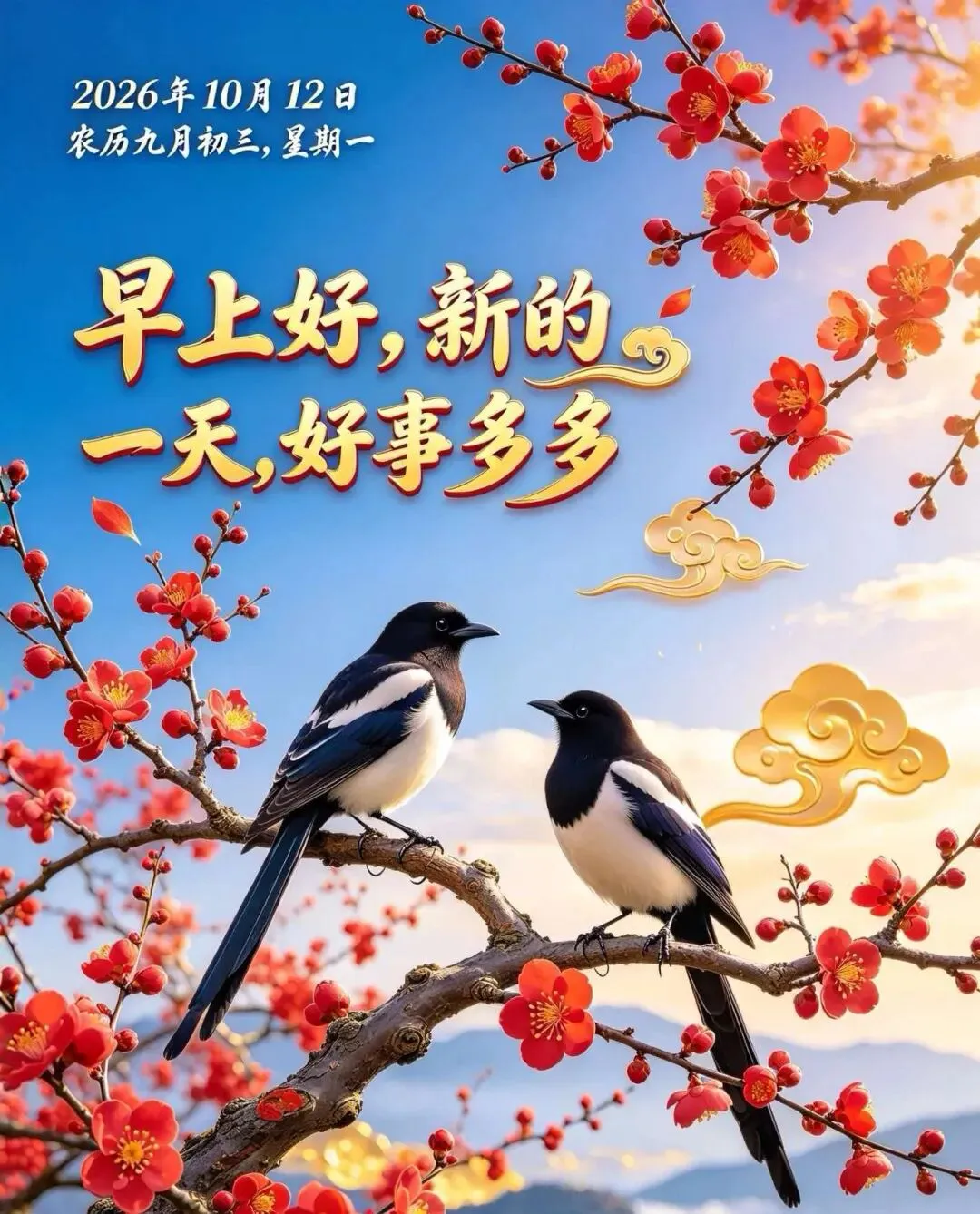 农历九月初三,愿新的一周,好运常伴左右,烦恼随风散去,遇事从容,内心平和,所遇皆是温柔,所得皆是欢喜!-第2张图片-四季读书网