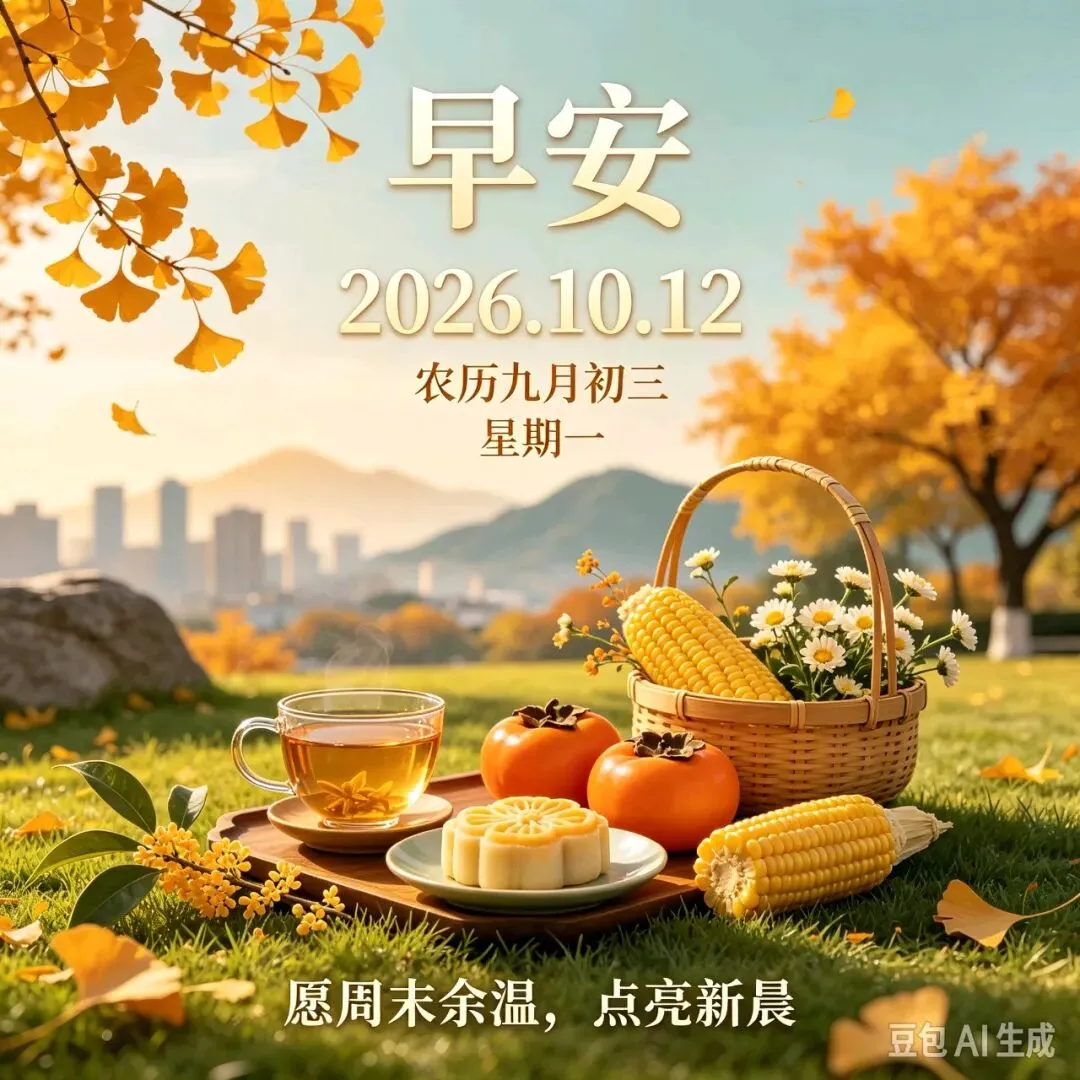 农历九月初三,愿你三餐四季温暖,秋日安好,新周顺遂,每一天都过的幸福如意!-第2张图片-四季读书网