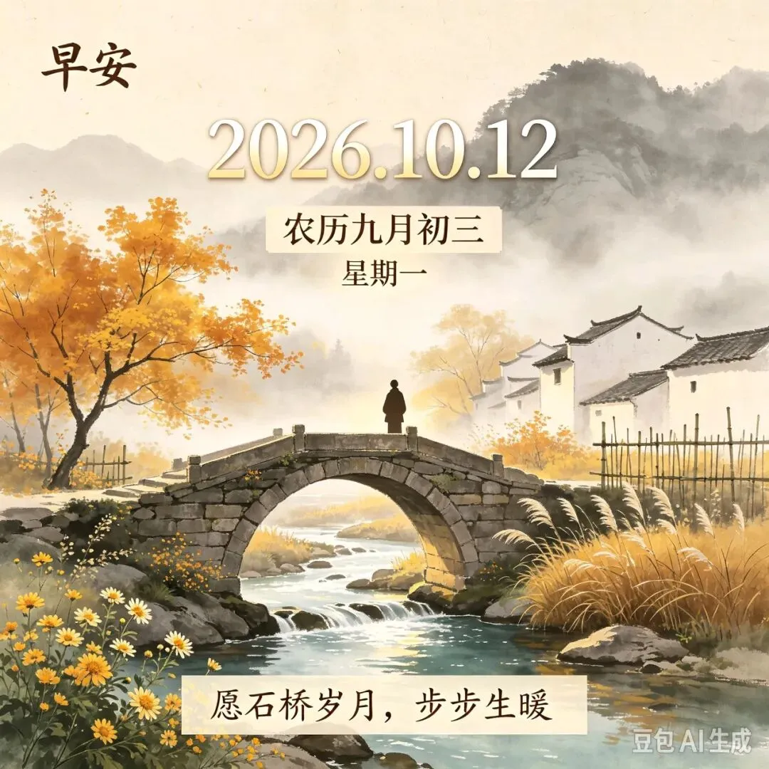 农历九月初三,愿你三餐四季温暖,秋日安好,新周顺遂,每一天都过的幸福如意!-第3张图片-四季读书网