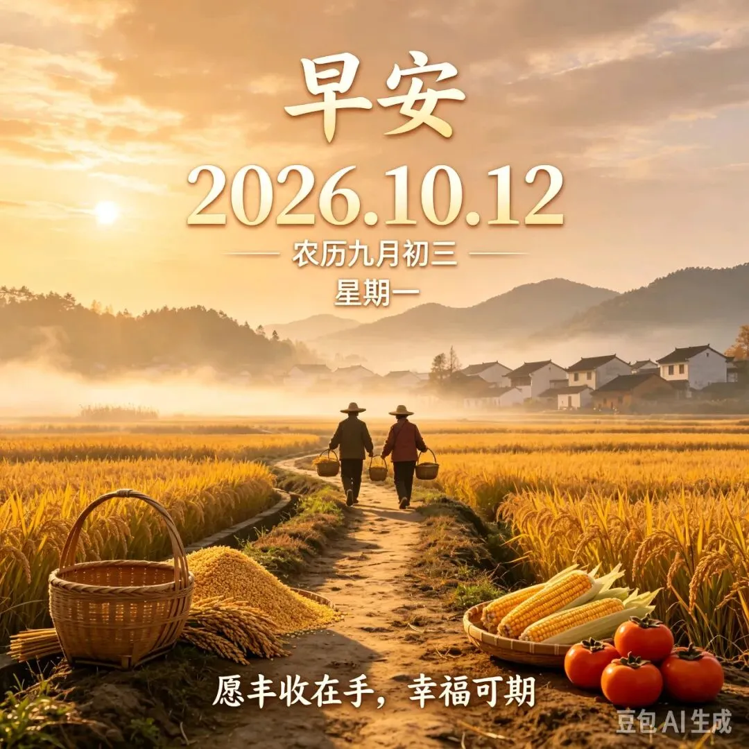 农历九月初三,愿你三餐四季温暖,秋日安好,新周顺遂,每一天都过的幸福如意!-第4张图片-四季读书网