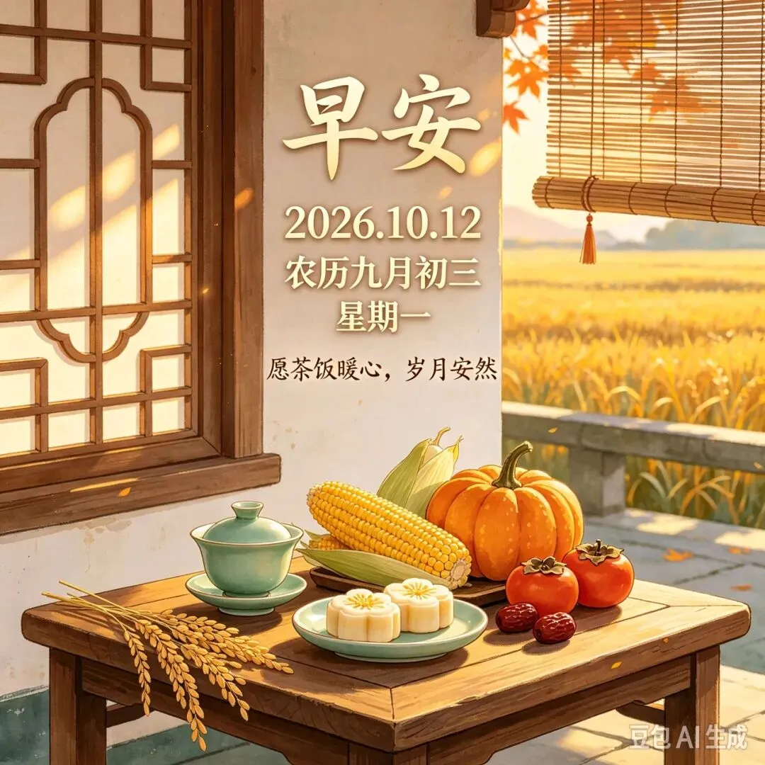 农历九月初三,愿你三餐四季温暖,秋日安好,新周顺遂,每一天都过的幸福如意!-第6张图片-四季读书网