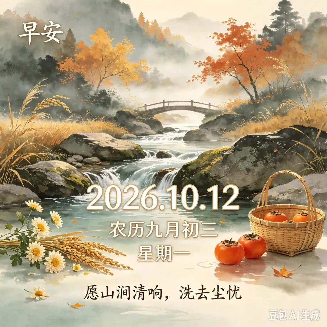 农历九月初三,愿你三餐四季温暖,秋日安好,新周顺遂,每一天都过的幸福如意!-第7张图片-四季读书网
