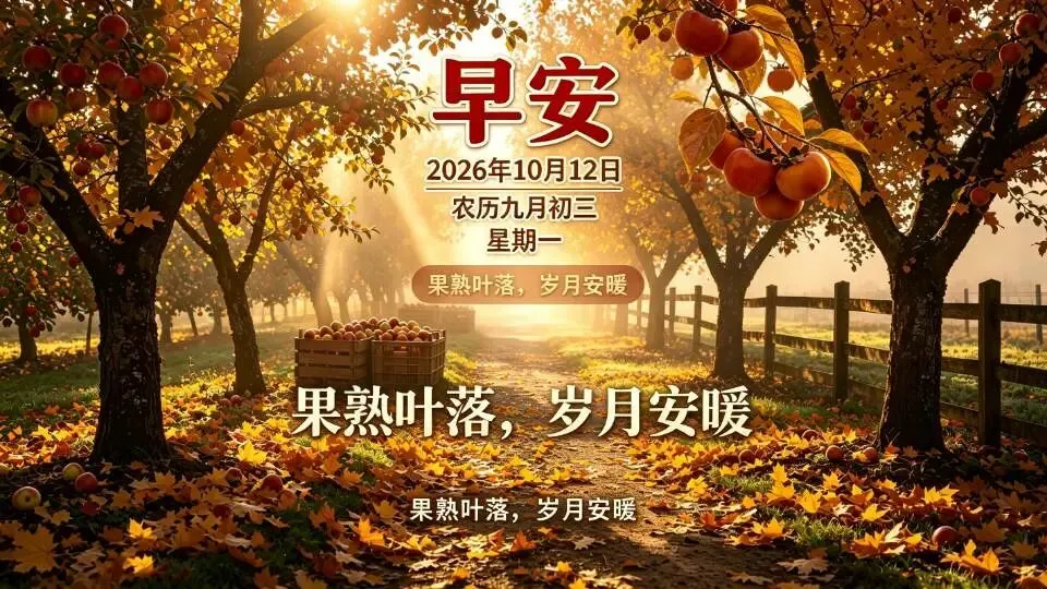 今日农历九月初三,早安!愿您收好福气,日子安稳有滋味!-第2张图片-四季读书网