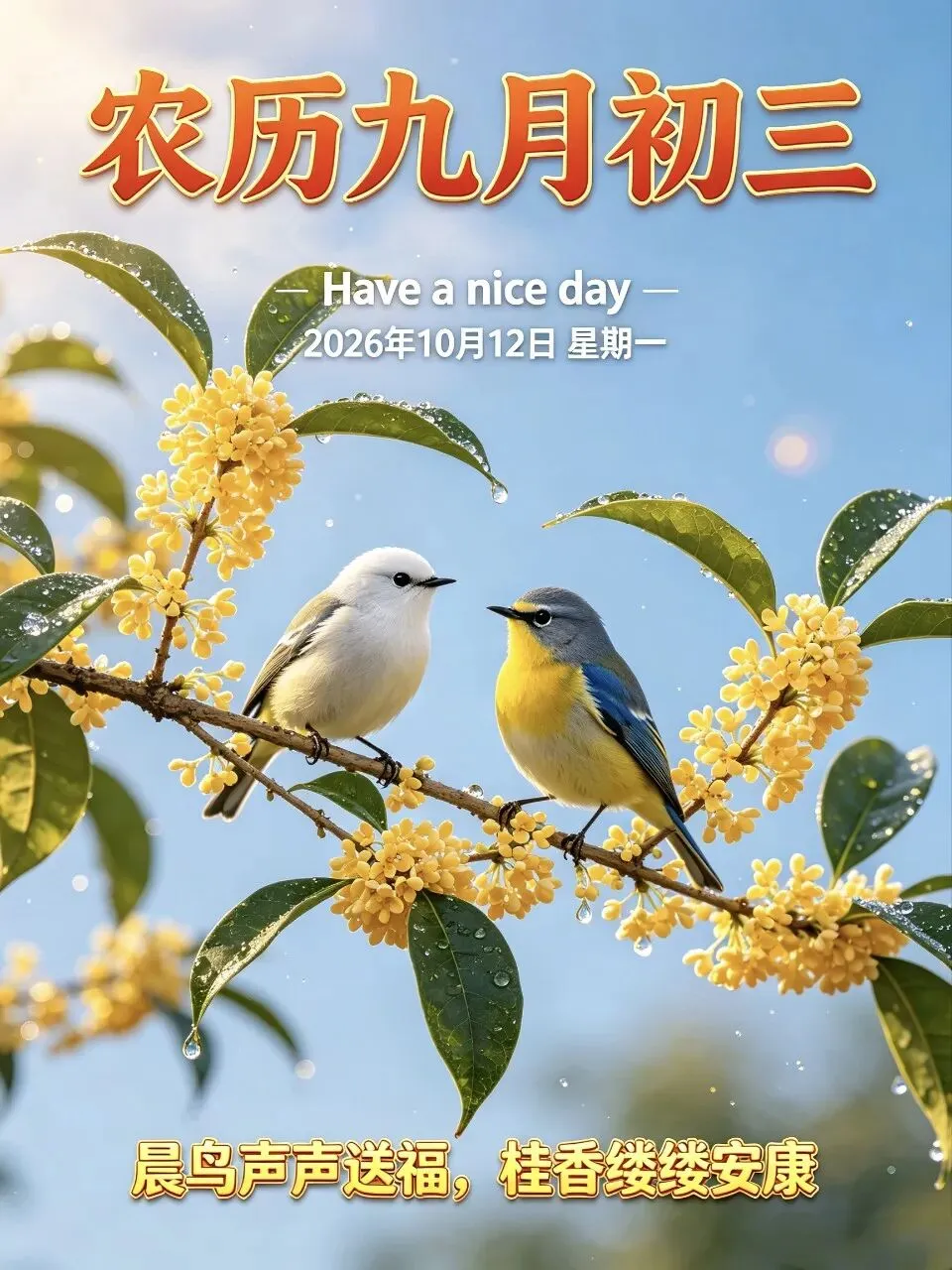 九月初三,霜风渐起,愿君身安体健,岁岁皆得清宁,新周顺遂-第1张图片-四季读书网