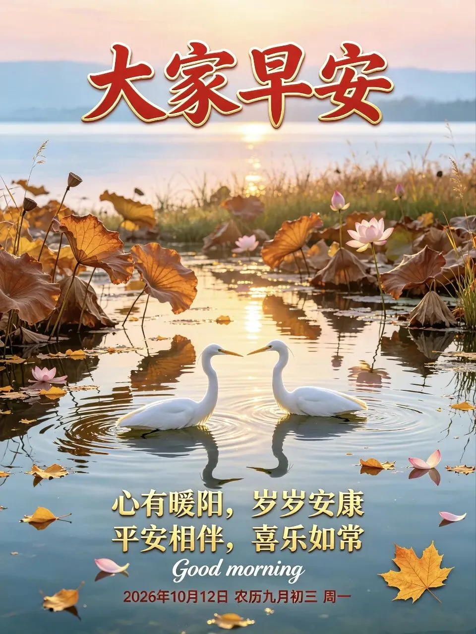 九月初三,霜风渐起,愿君身安体健,岁岁皆得清宁,新周顺遂-第5张图片-四季读书网