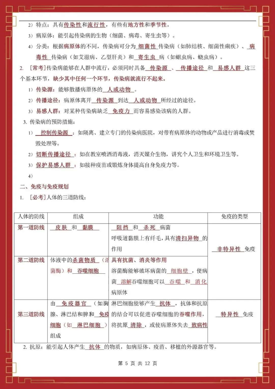 【初二】2026新教材八年级上册生物全册必背知识点汇总(高清版可打印)-第9张图片-四季读书网