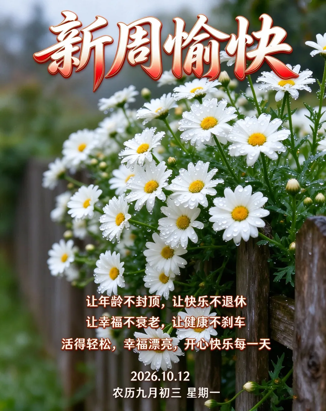 2026年10月12日 农历九月初三 周一早上好 周一早安图片 星期一早安祝福美图-第4张图片-四季读书网 2026年10月12日 农历九月初三 周一早上好 周一早安图片 星期一早安祝福美图-第4张图片-四季读书网