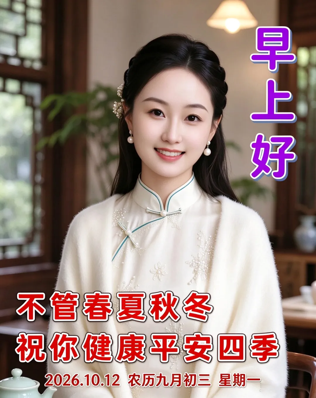 2026年10月12日 农历九月初三 周一早上好 周一早安图片 星期一早安祝福美图-第9张图片-四季读书网 2026年10月12日 农历九月初三 周一早上好 周一早安图片 星期一早安祝福美图-第9张图片-四季读书网