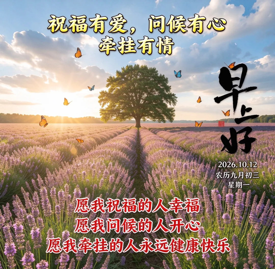 2026年10月12日 农历九月初三 周一早上好 周一早安图片 星期一早安祝福美图-第13张图片-四季读书网 2026年10月12日 农历九月初三 周一早上好 周一早安图片 星期一早安祝福美图-第13张图片-四季读书网