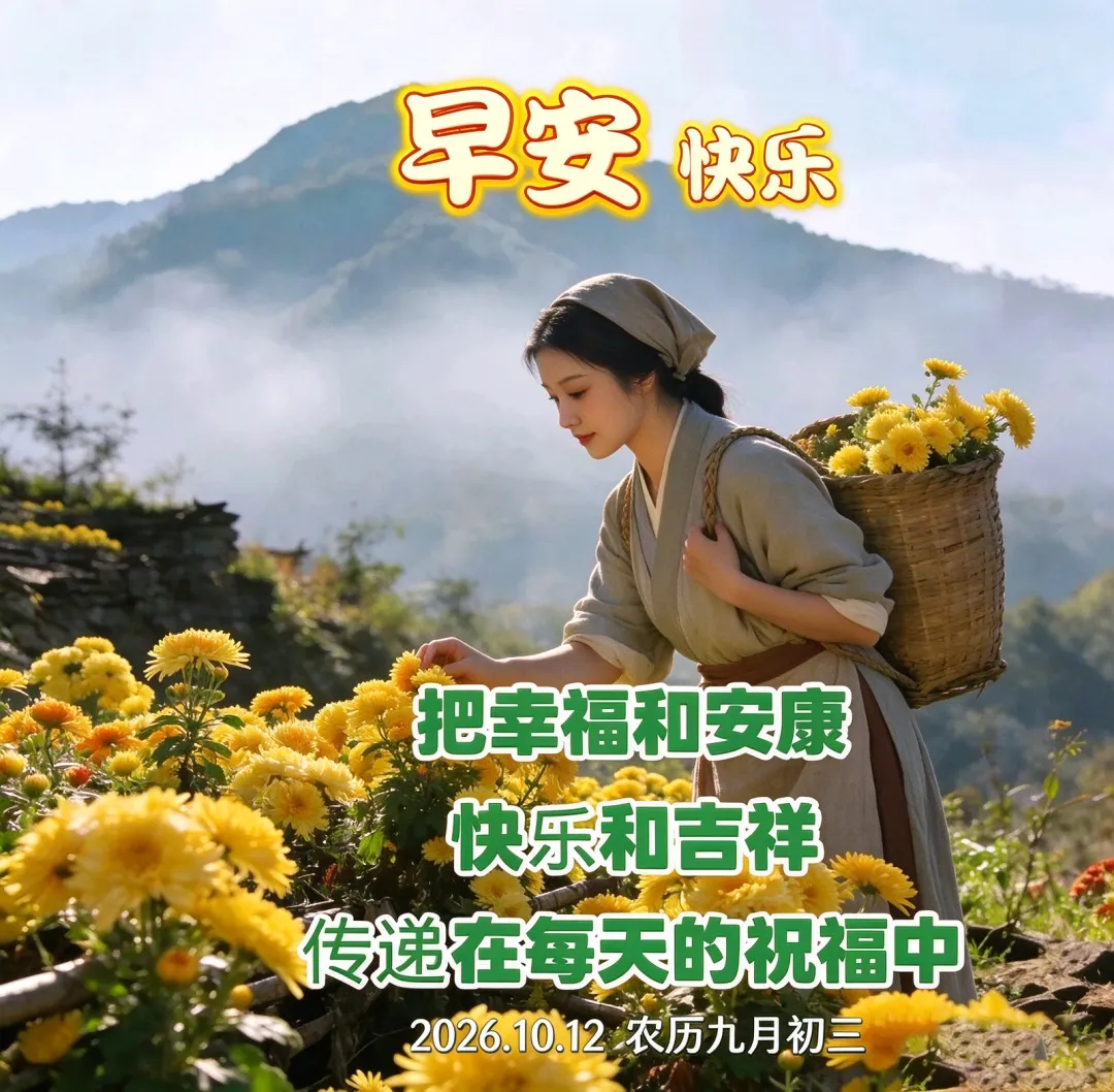 2026年10月12日 农历九月初三 周一早上好 周一早安图片 星期一早安祝福美图-第15张图片-四季读书网 2026年10月12日 农历九月初三 周一早上好 周一早安图片 星期一早安祝福美图-第15张图片-四季读书网