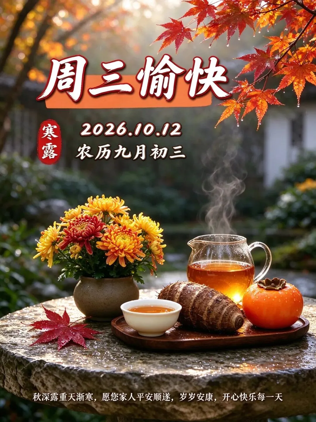 九月初三,老话说 “初三初四娥眉月”,秋深露重天渐寒,愿您家人平安顺遂,岁岁安康,开心快乐每一天-第2张图片-四季读书网