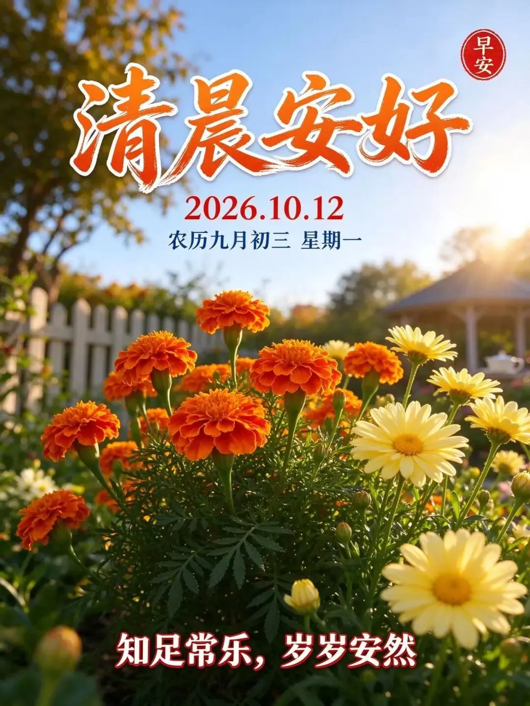九月初三,深秋时节,祝愿您身康体健,喜乐常伴,周一愉快-第3张图片-四季读书网