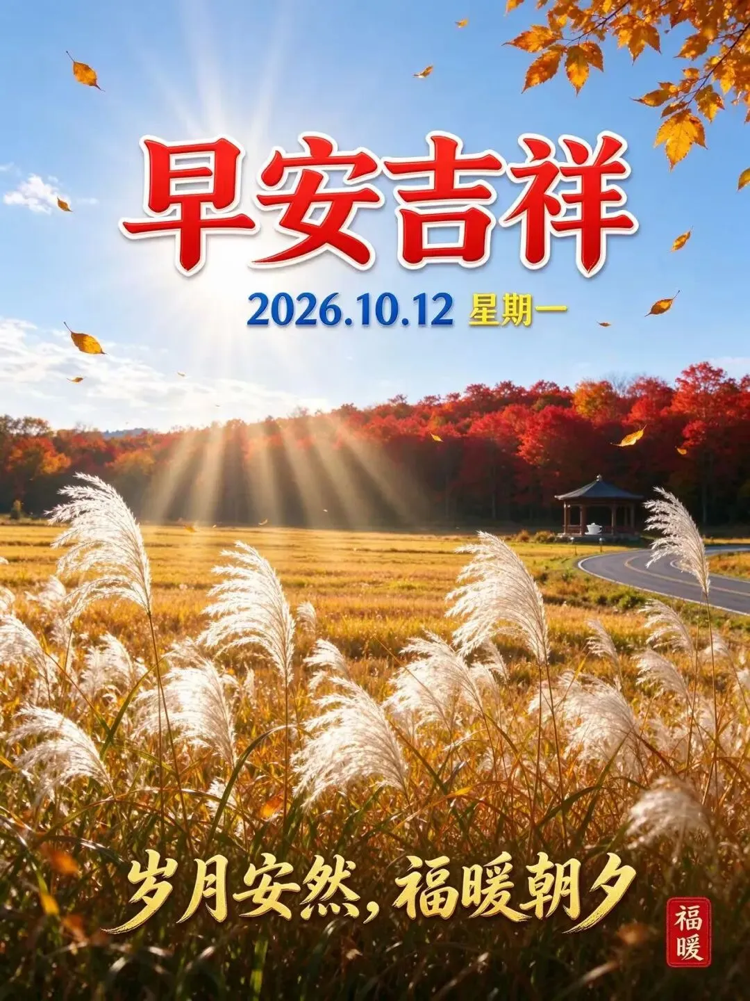 九月初三,深秋时节,祝愿您身康体健,喜乐常伴,周一愉快-第4张图片-四季读书网