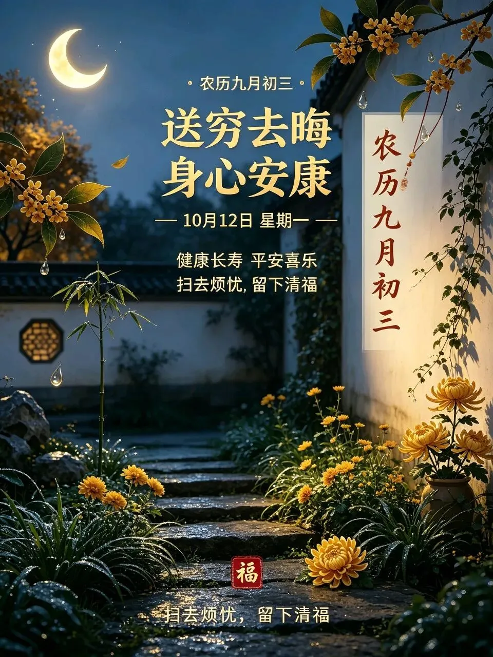 吉言|九月初三,愿你静心纳祥,身安财稳万事顺-第3张图片-四季读书网