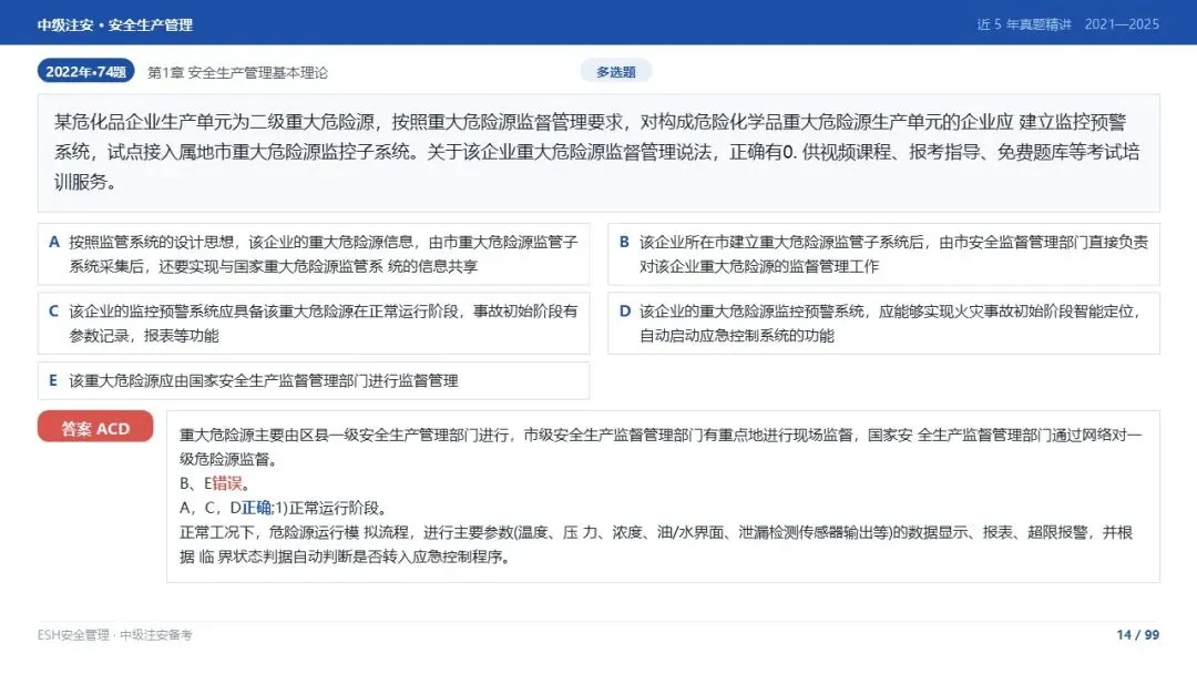 261012-注安管理-近5年真题精讲与考点解析-第14张图片-四季读书网